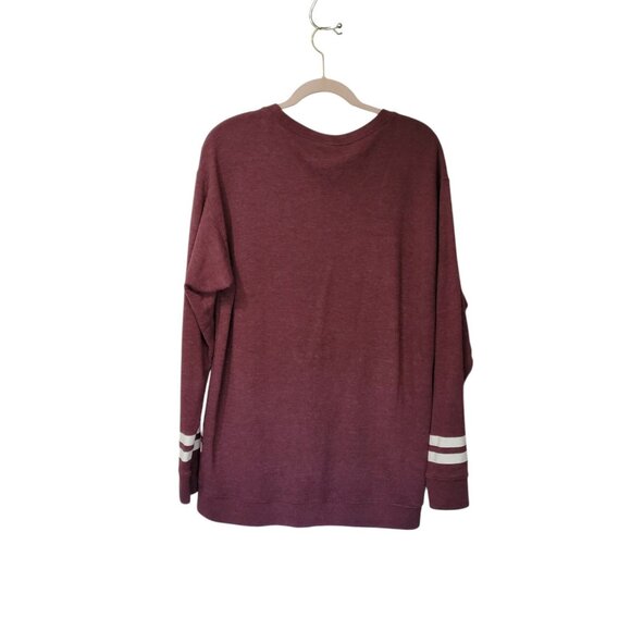 PINK BY Victoria's Secret Sweatshirt Women's Small Solid Long Sleeve Oversize - Picture 3 of 14